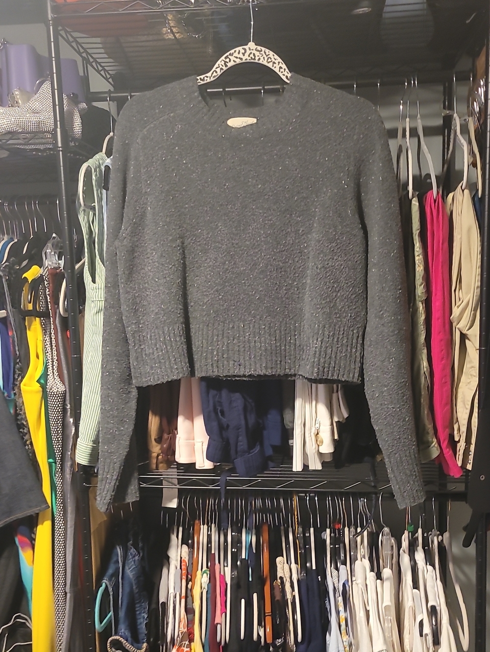 5 For $25 Universal Thread Gray Cropped Crewneck Sweater